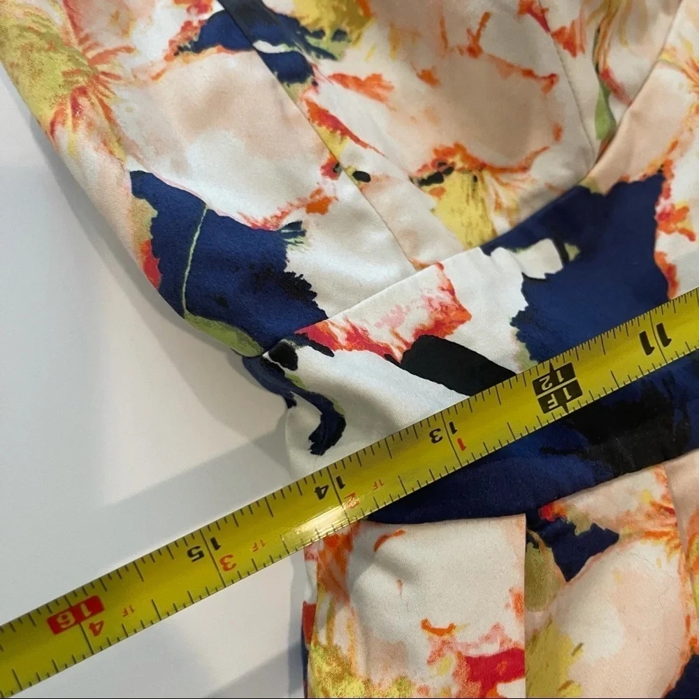 J Crew Collection Floral Cove V-neck Dress Cotton Sleeveless Size 6 - Picture 10 of 16